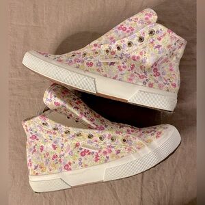 Love Shack Fancy x Superga Hightop Floral Print Sneakers 8-8.5/39.5